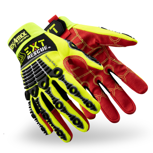 HexArmor EXT Rescue® 4012 First Responder Hi-Viz Gloves TP-X® Palm - A8 Cut