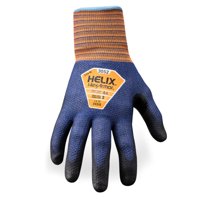 HexArmor Helix® 3052 Thin Hi-Viz Work Gloves - A4 Cut - Size S (7) (12-Pack)