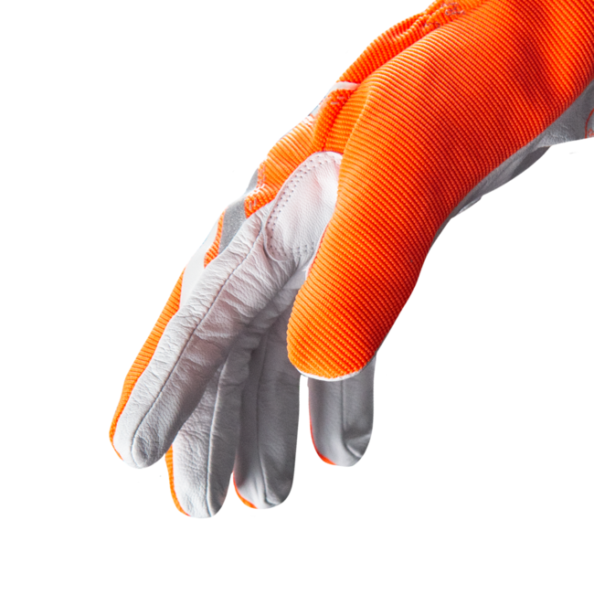 HexArmor Chrome SLT® 4075 Lightweight Leather Palm Cut-Resistant Hi-Viz Gloves - A6 Cut
