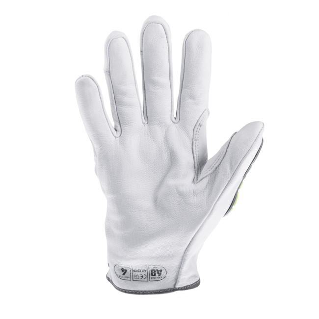 HexArmor Chrome Series® 4080 Impact-Resistant Hi-Viz Gloves - A8 Cut - Goatskin Leather Palm
