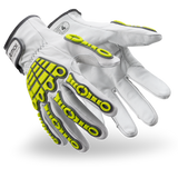 HexArmor Chrome Series® 4080 Impact-Resistant Hi-Viz Gloves - A8 Cut - Goatskin Leather Palm