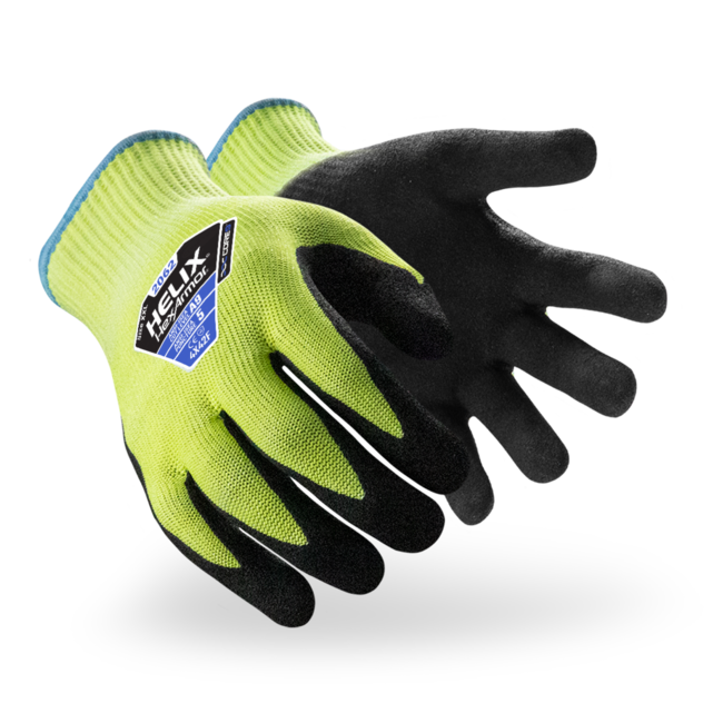 HexArmor Helix® 2062 Core9™ Technology Cut-Resistant Hi-Viz Gloves - A9 Cut (12-Pack)
