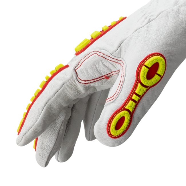 HexArmor Chrome Series® Arctic 4086 Insulated Leather Hi-Viz Work Gloves - A8 Cut - Goatskin Leather Palm