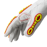 HexArmor Chrome Series® Arctic 4086 Insulated Leather Hi-Viz Work Gloves - A8 Cut - Goatskin Leather Palm