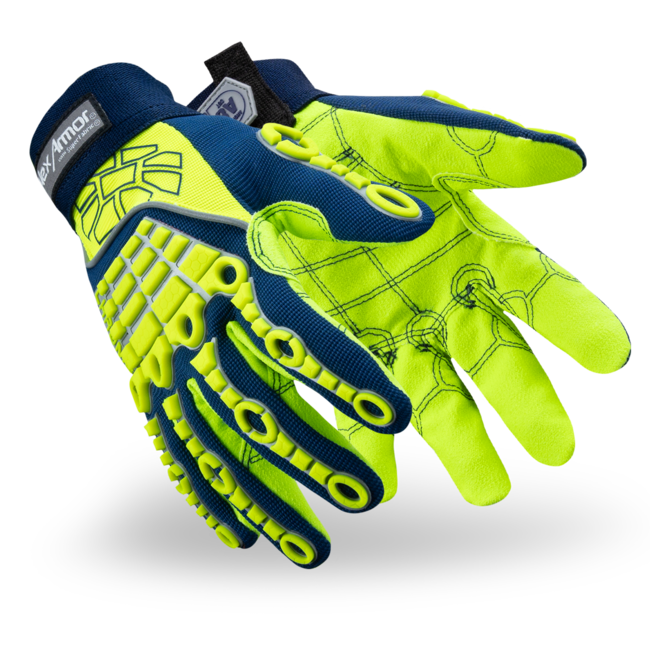 HexArmor Chrome Series® 4027 Impact-Resistant Hi-Viz Gloves (12-Pack)