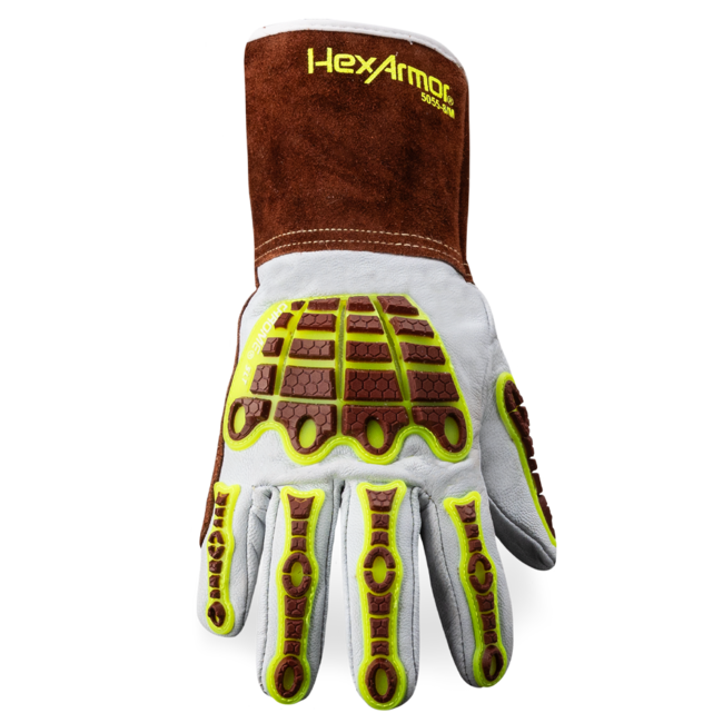 HexArmor HeatArmor® 5055 MIG/TIG Welding Gloves - Goatskin Leather - Gauntlet Cuff