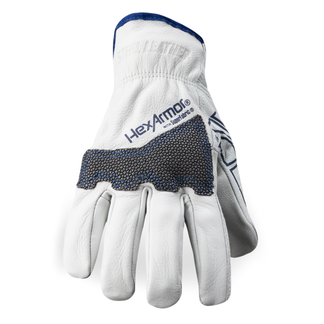 HexArmor SteelLeather® 5033 Mechanic's Gloves, A6 Cut - Goatskin Leather Palm