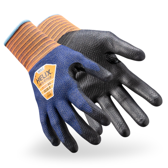 HexArmor Helix® 3052 Thin Hi-Viz Work Gloves - A4 Cut - Size S (7) (12-Pack)