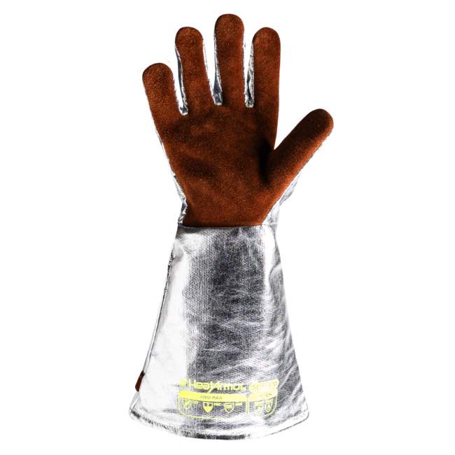 HexArmor HeatArmor® 5060 Aluminized Welding Gloves - Split Cowhide Leather/Aluminized Aramid