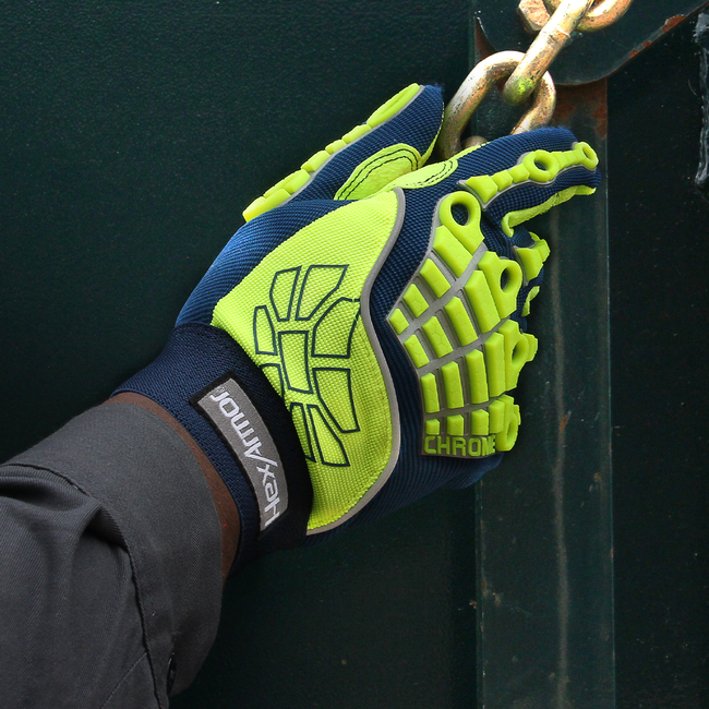 HexArmor Chrome Series® 4027 Impact-Resistant Hi-Viz Gloves (12-Pack)