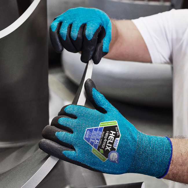 HexArmor Helix® 3055 Bamboo TwinFlex® Abrasion Resistant Gloves - A4 Cut