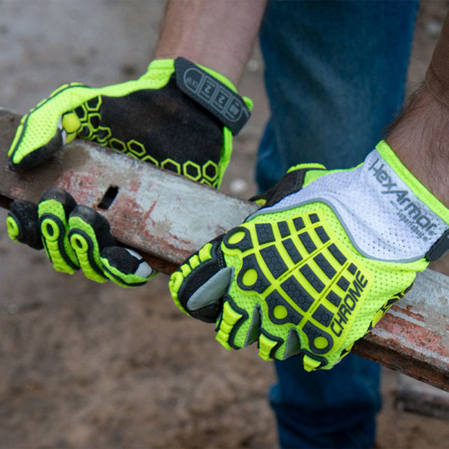 HexArmor Chrome Oasis® 4035IMP Impact-Resistant Gloves - A8 Cut - Synthetic Leather Palm