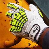 HexArmor Chrome Series® 4080 Impact-Resistant Hi-Viz Gloves - A8 Cut - Goatskin Leather Palm