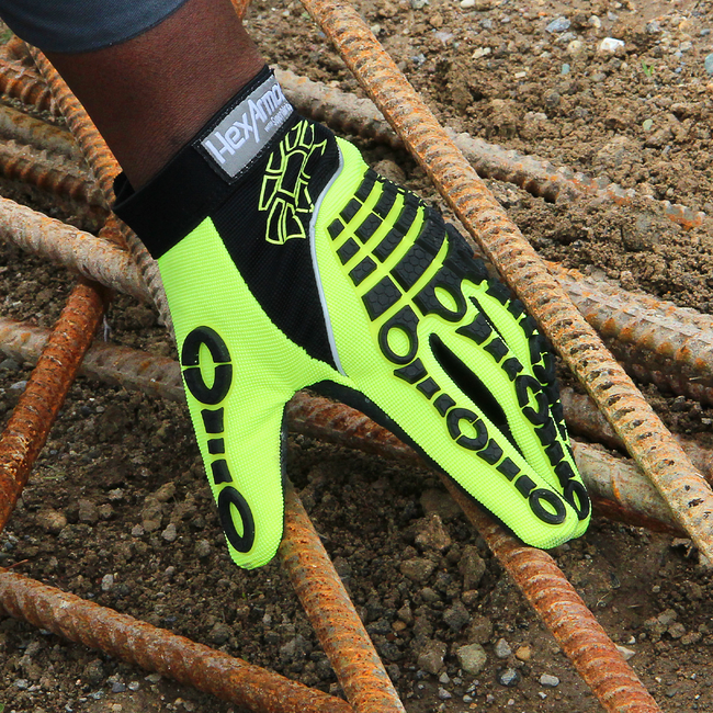 HexArmor Chrome Series® 4026 Impact-Resistant Gloves  - PVC Dots - A8 Cut