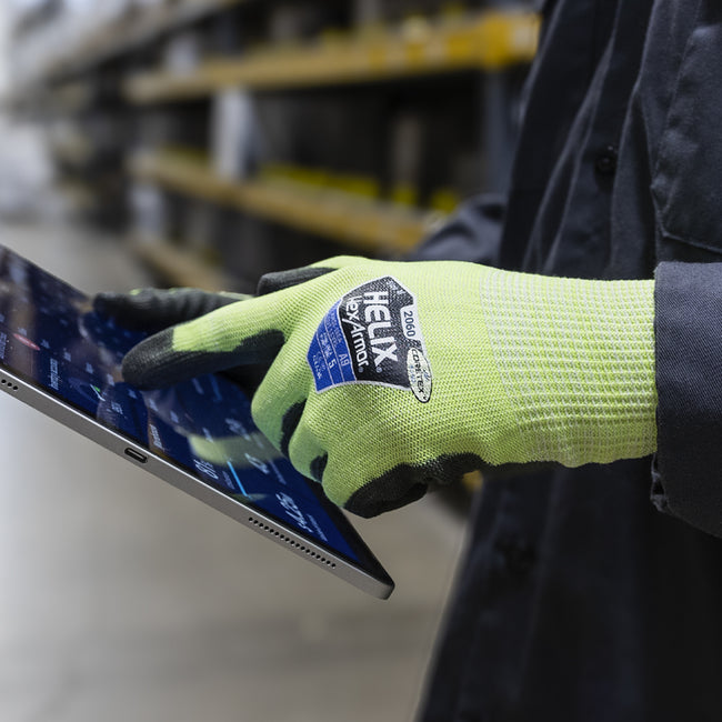 HexArmor Helix® 2060 Core9™ Technology Cut-Resistant Hi-Viz Gloves - A9 Cut