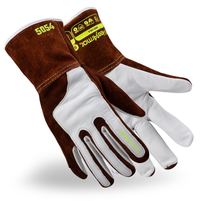 HexArmor HeatArmor® 5054 MIG/TIG Welding Gloves - Goatskin Leather - Gauntlet Cuff