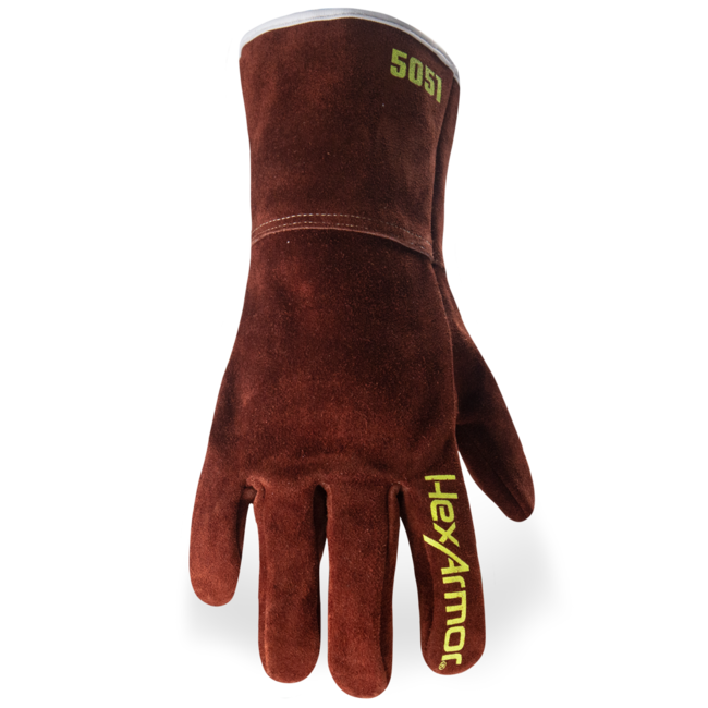 HexArmor HeatArmor® 5051 Welding Gloves - Stick Welding - Split Cowhide Leather - Gauntlet Cuff - Size XXL (11)