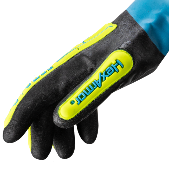 HexArmor HexChem® 7071 Chemical-Resistant HI-Viz Gloves - A4 Cut